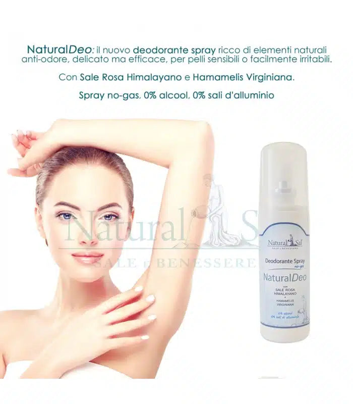 Deodorante corpo “NaturalDeo”, con Sale Rosa Himalayano e Hamamelis Virginiana