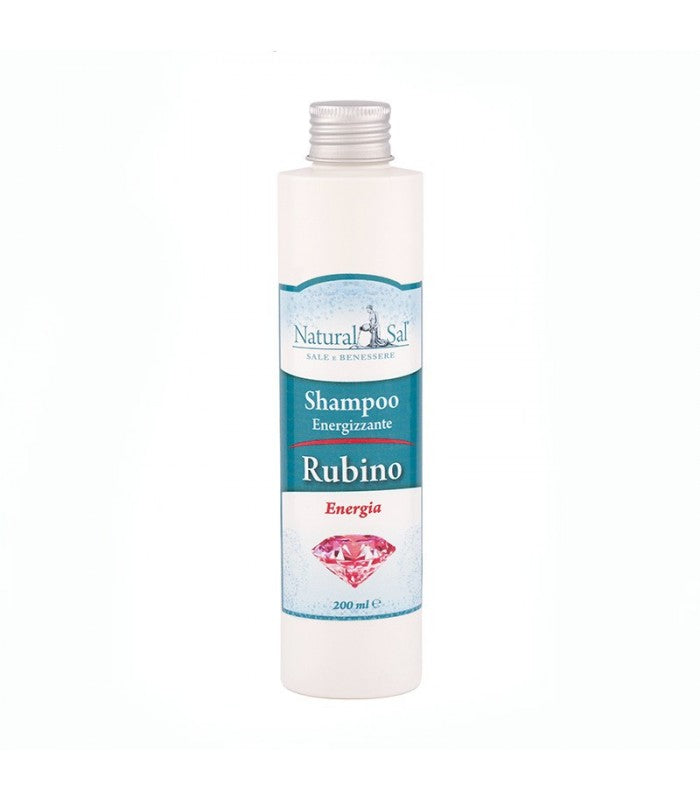 Shampoo Rubino, Capelli Fragili, con Sale Rosa dell’Himalaya, fragranza Pompelmo, Arancia Amara, Limone
