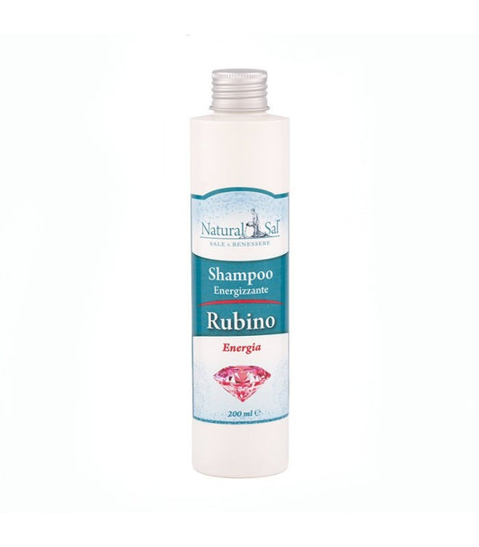Shampoo Rubino, Capelli Fragili, con Sale Rosa dell’Himalaya, fragranza Pompelmo, Arancia Amara, Limone