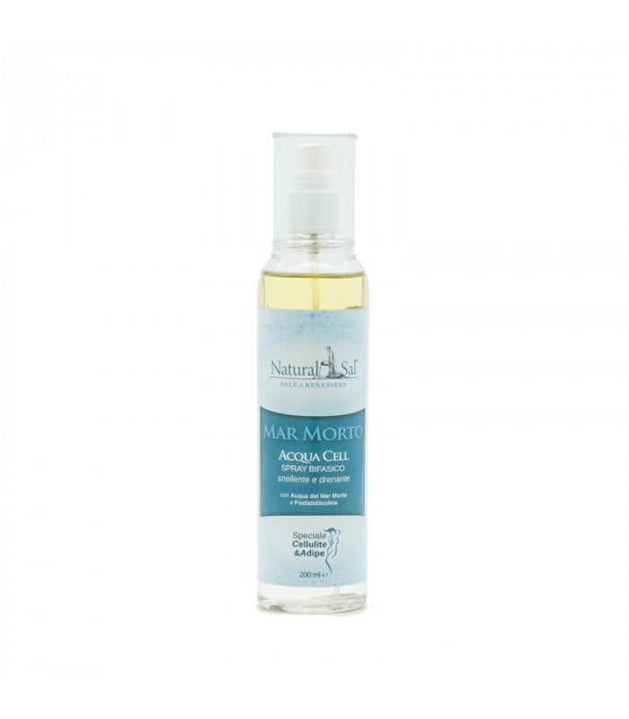Acqua Cell, Spray Bifasico contro la cellulite, Snellente e Drenante, Termale con Acqua del Mar Morto e Fosfatidilcolina