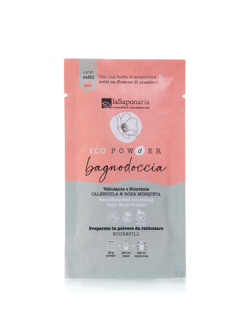 Bagnodoccia in polvere vellutante e nutriente - Calendula e Rosa Mosqueta