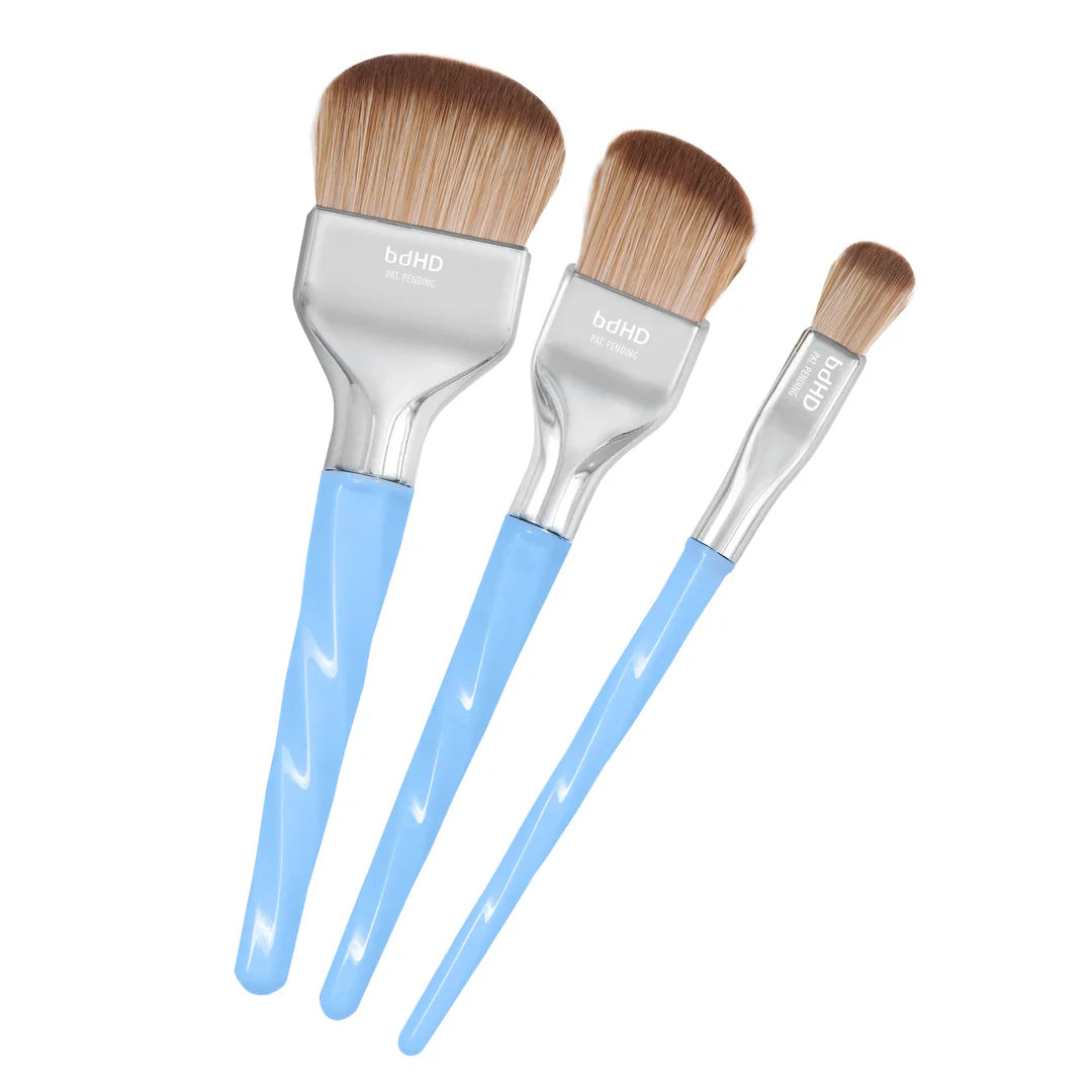 Blue Double Dome Blender Set 3 Pennelli Viso e Occhi