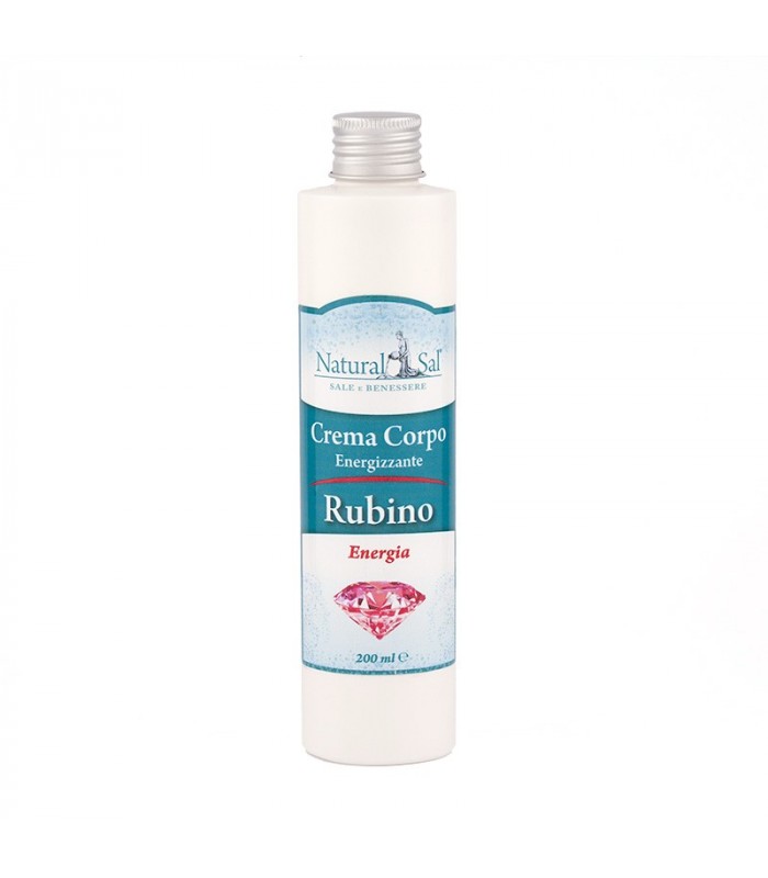 Crema Corpo Rubino “Energia”, con Sale Rosa dell’Himalaya, fragranza Pompelmo, Arancia Amara e Limone