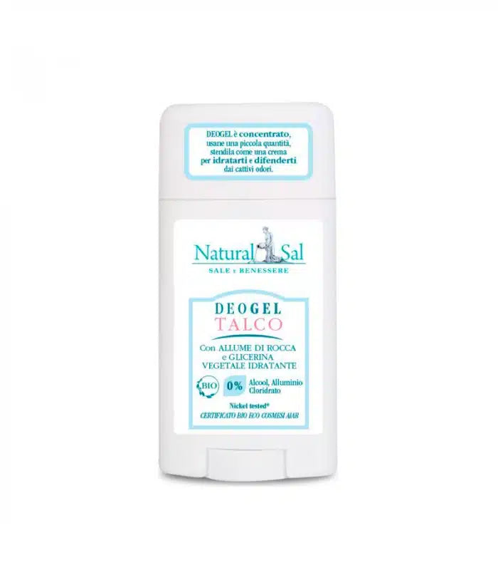 Deodorante corpo “Talco”, gel, con allume di rocca e glicerina vegetale, per tutti i tipi di pelle