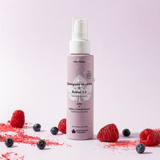 Detergente viso AHA + Rubiox 2.0 – Esfoliante levigante