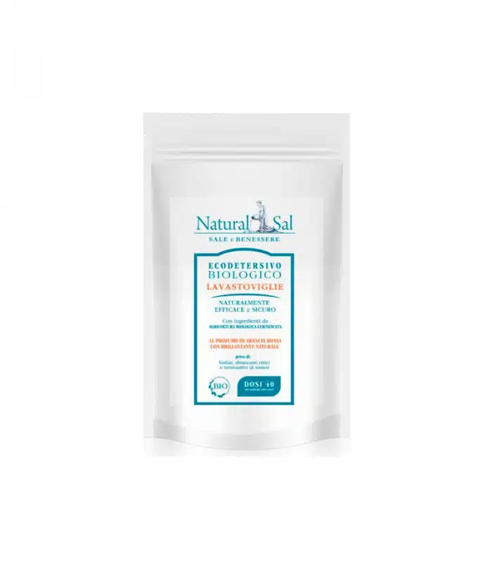 Ecodetersivo Lavastoviglie “Biologico all’Arancia Rossa” – Polvere con Brillantante Naturale