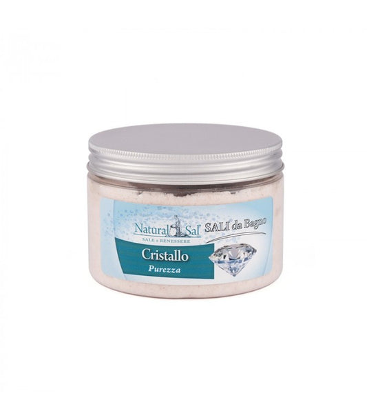 Sali da Bagno Cristallo “Purezza”, con Sale Rosa dell’Himalaya, fragranza Salvia e Brezza