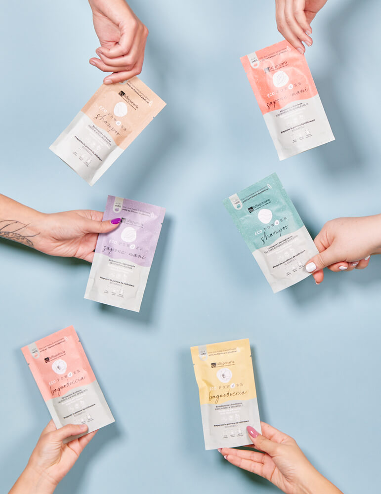 Sapone mani in polvere addolcente - Pompelmo e mandorle