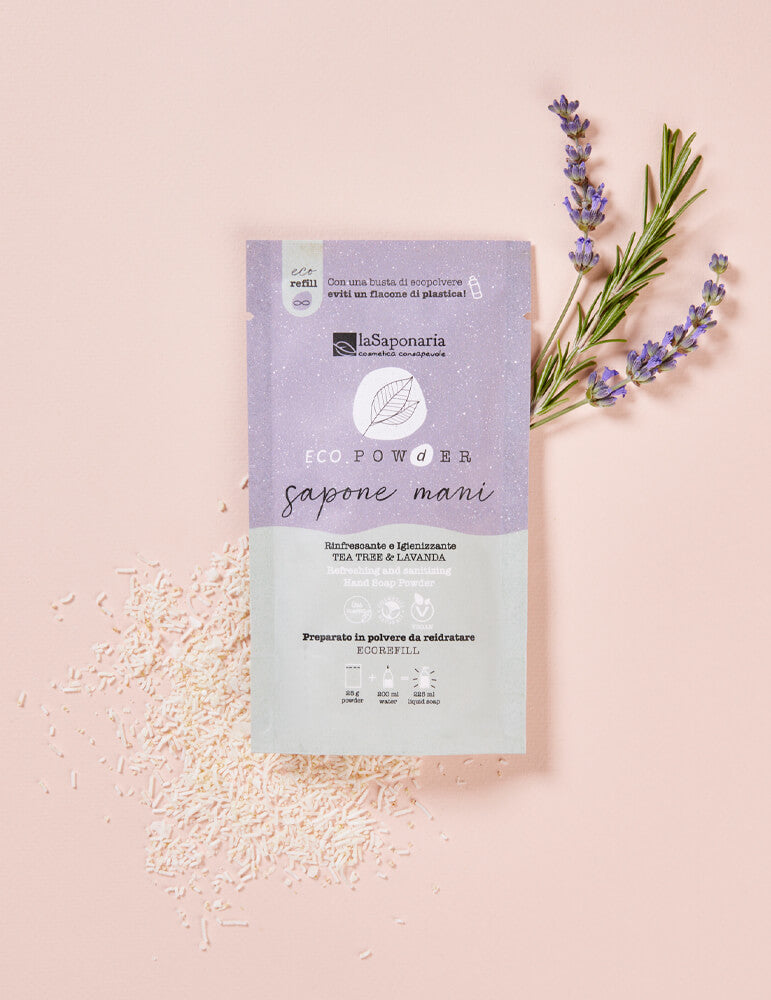 Sapone mani in polvere igienizzante - Eucalipto e Lavanda