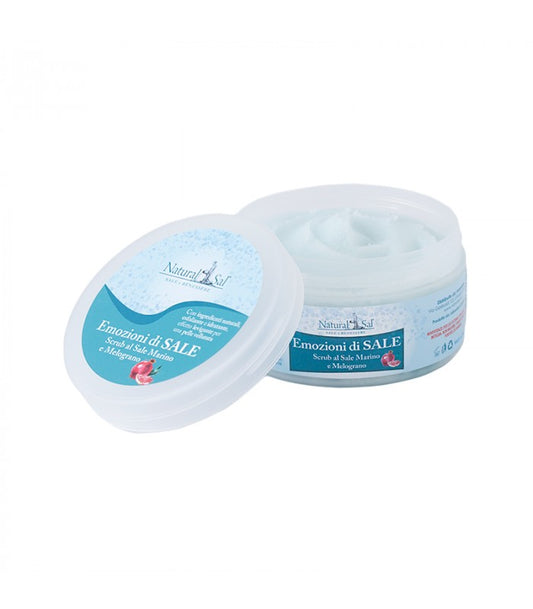 Scrub Corpo e Mani con Sale Marino, fragranza Melograno “Emozioni di Sale”