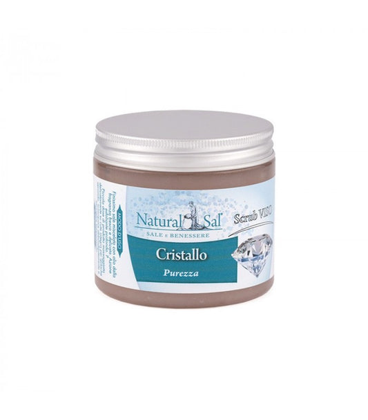 Scrub Viso Cristallo “Purezza”, con Sale Rosa dell’Himalaya, fragranza Salvia e Brezza