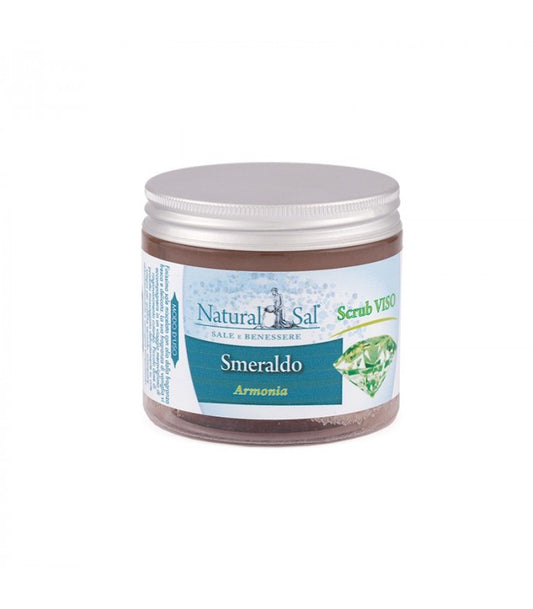 Scrub Viso Smeraldo “Armonia”, con Sale Rosa dell’Himalaya, fragranza Lavanda e Vaniglia