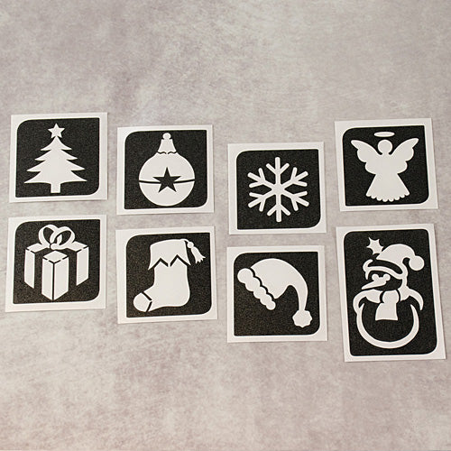 Set stencil tatuaggi temporanei Christmas 2