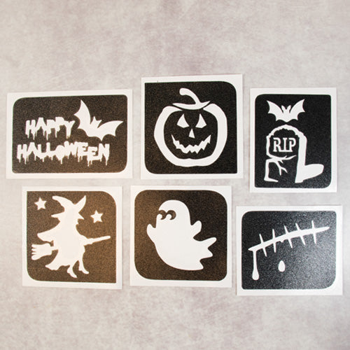 Set stencil tatuaggi temporanei Halloween