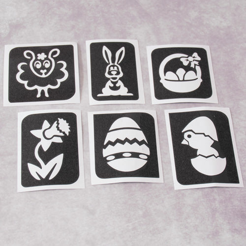 Set stencil tatuaggi temporanei primavera/Pasqua