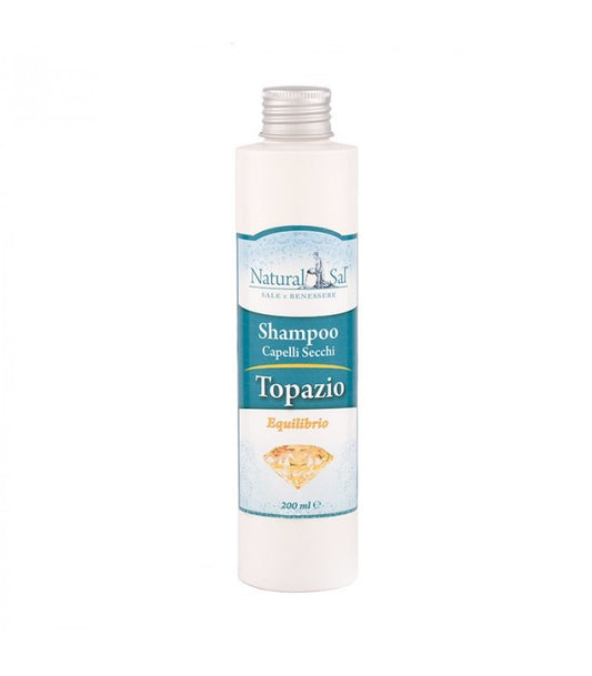 Shampoo Topazio, Capelli Secchi, con Sale Rosa dell’Himalaya, fragranza Arancio e Vaniglia
