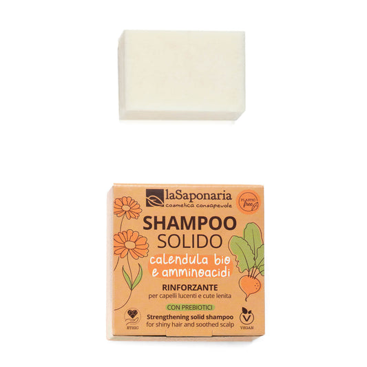 Shampoo solido rinforzante calendula bio e amminoacidi