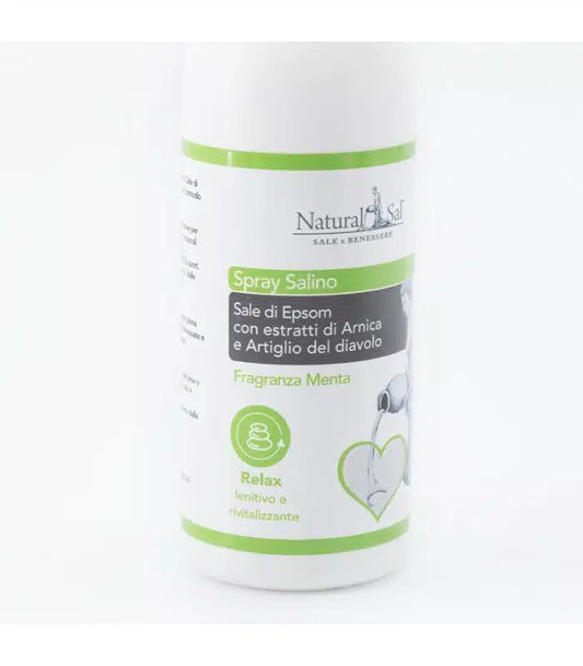Spray Salino Sale di Epsom, con Arnica e Artiglio del Diavolo, fragranza Menta