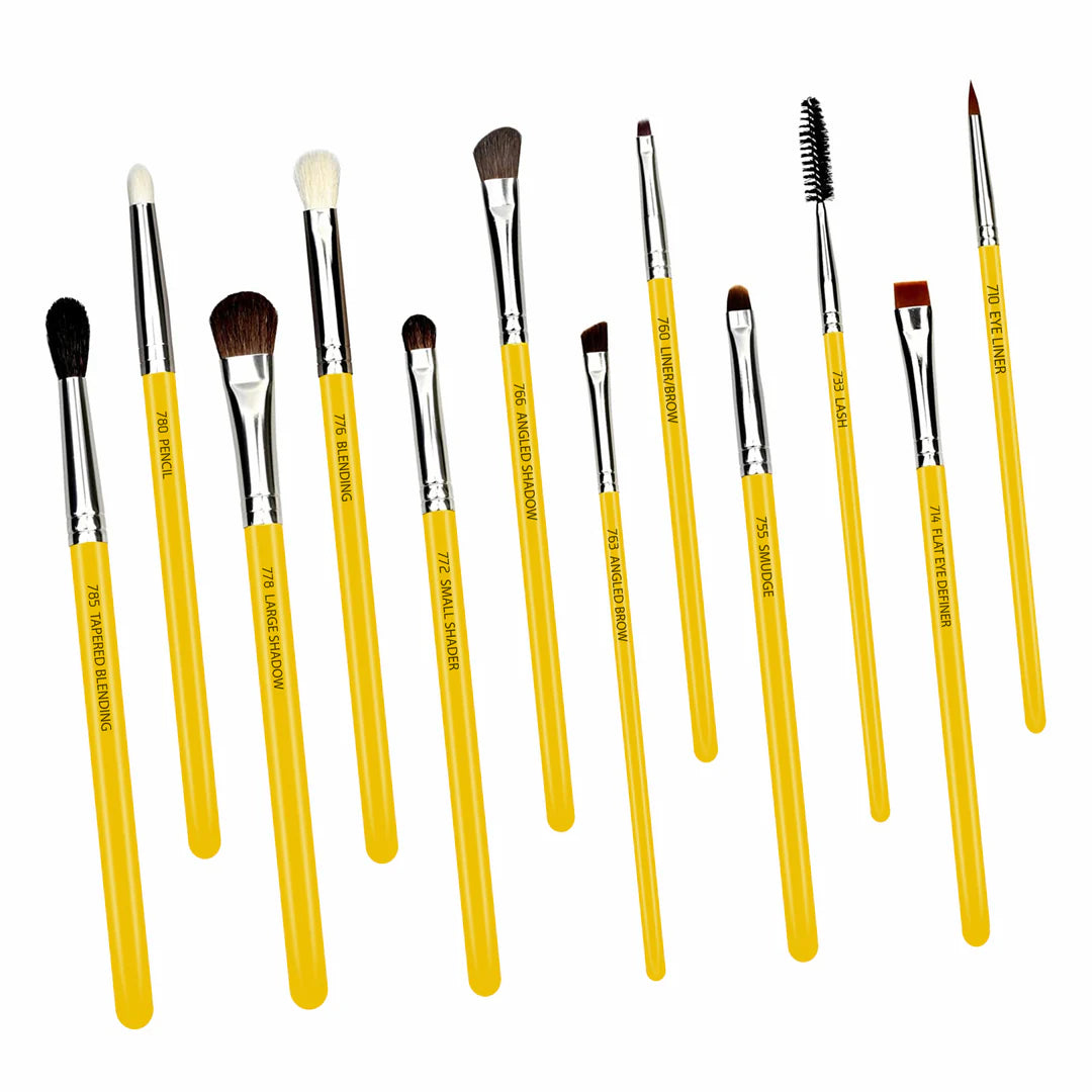 Studio Eyes Set 12 Pennelli Occhi con Pochette Arrotolabile