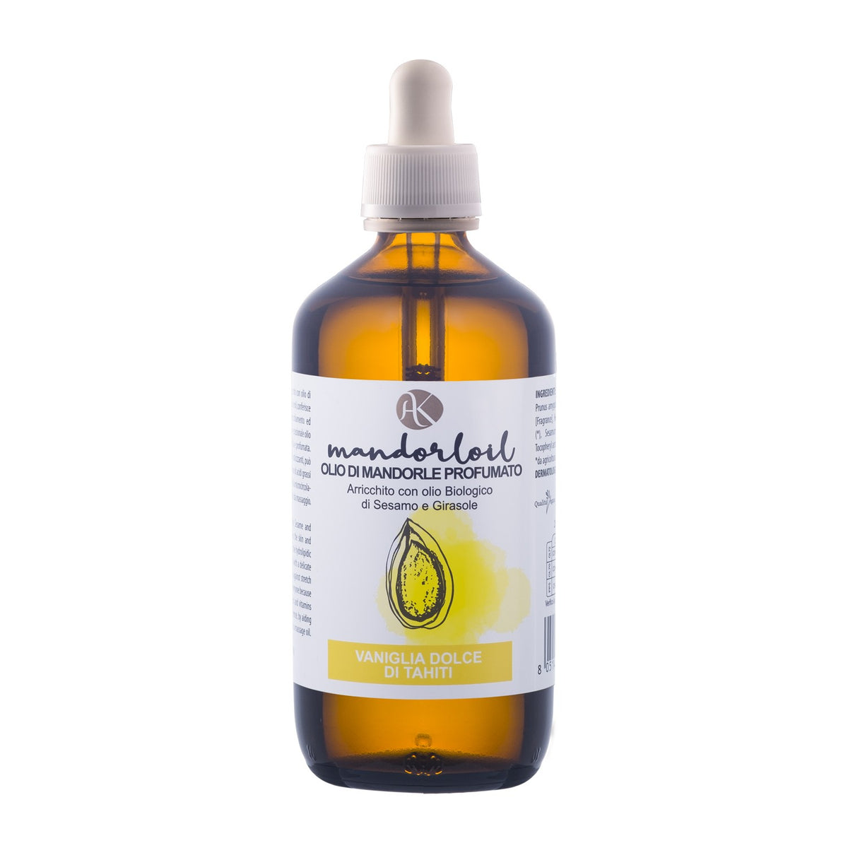 Mandorloil Olio di Mandorle Profumato Corpo Vaniglia dolce e Tahiti