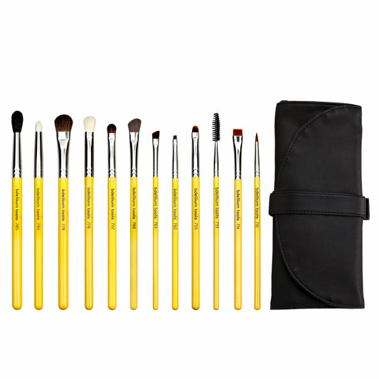 Studio Eyes Set 12 Pennelli Occhi con Pochette Arrotolabile
