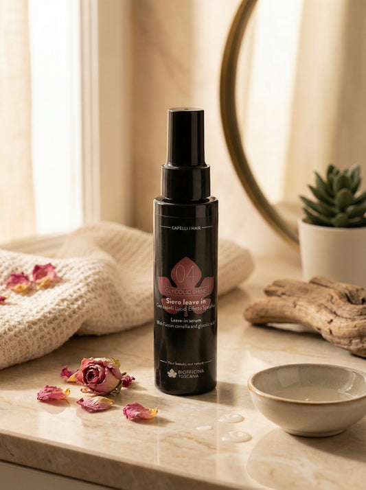 04 - Glycolic shine siero leave in Capelli Lucidi Effetto Specchio by Biofficina Toscana — hero product photo