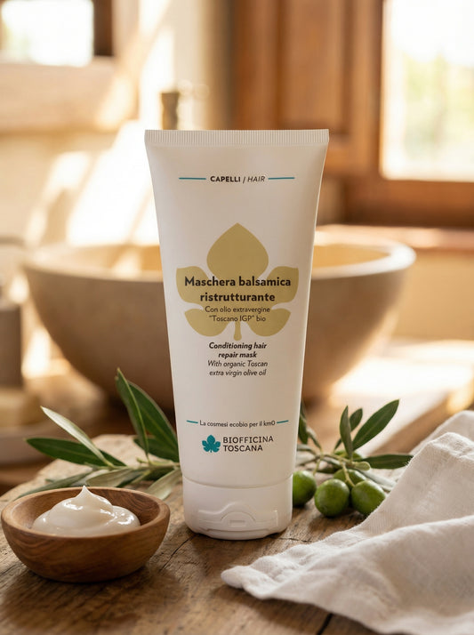Maschera balsamica ristrutturante - Disciplinante e Nutriente Bio by Biofficina Toscana — hero product photo