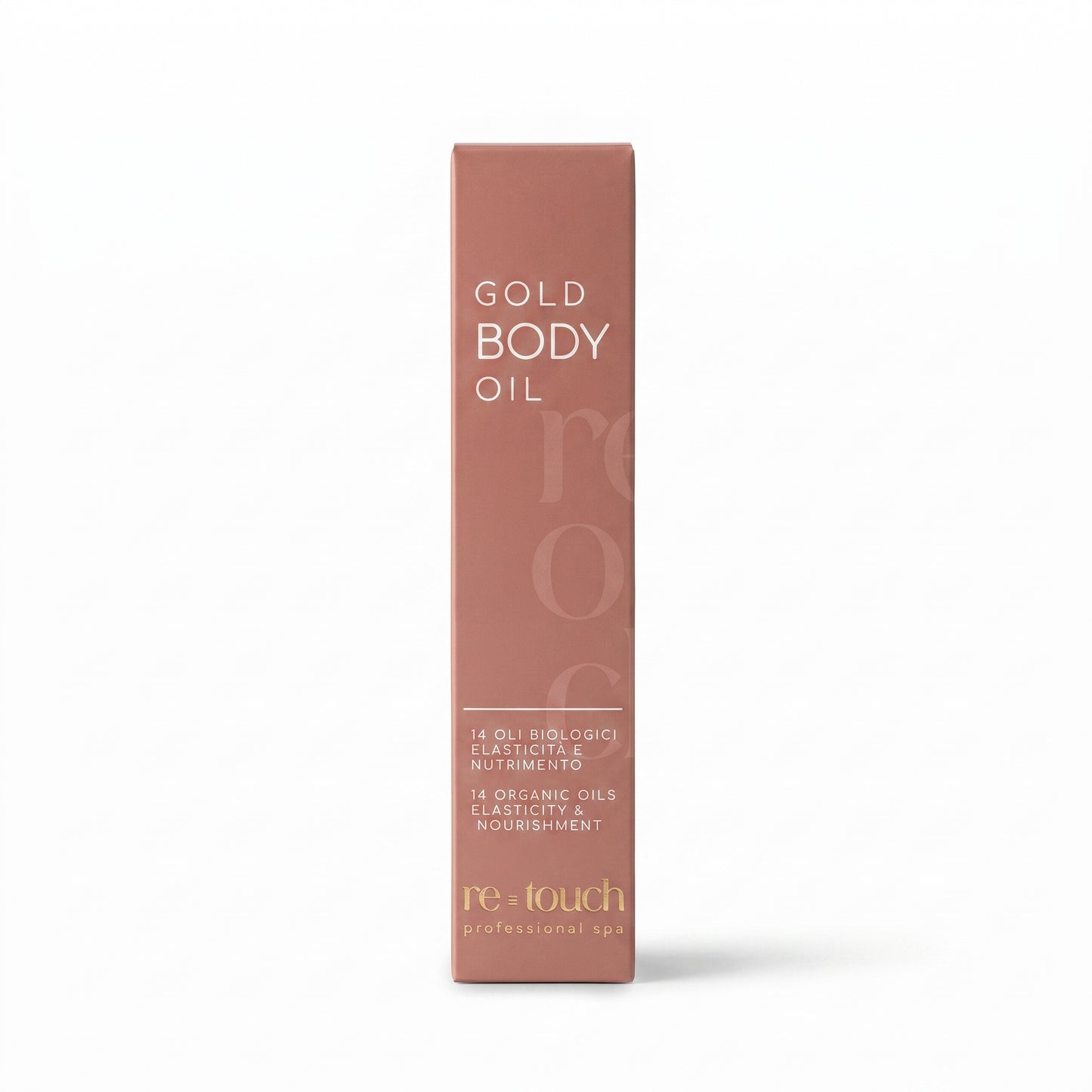 Olio corpo oro con 14 oli biologici elasticità e nutrimento Retouch Professional Spa Gold Body
