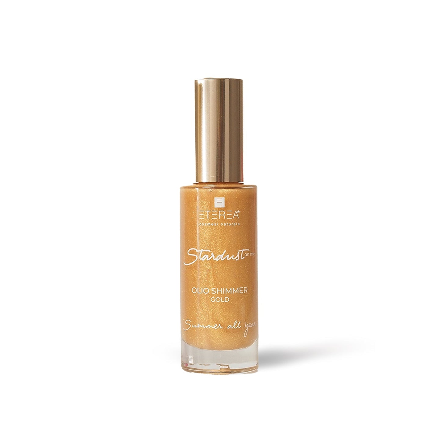 Olio corpo illuminante e setificante Stardust On Me Olio Shimmer Gold Summer All Year