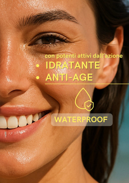 Sun Screen Face Cream 50+ SPF Protezione Solare Viso Idratante Antiage