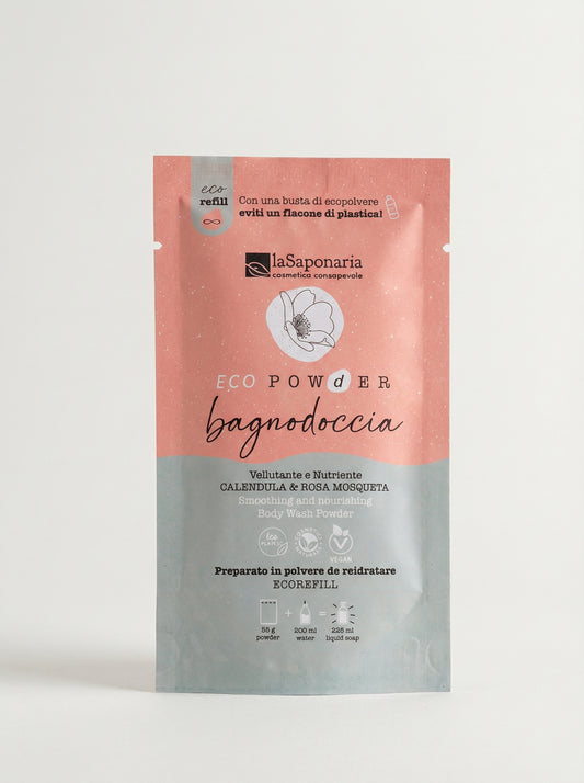 Bagnodoccia in polvere vellutante e nutriente per pelli Secche by La Saponaria — product photo on white background