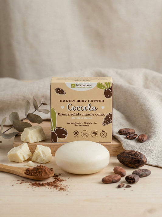 Crema Solida Mani e Corpo Coccola Nutriente al Profumo Vanigliato by La Saponaria — hero product photo
