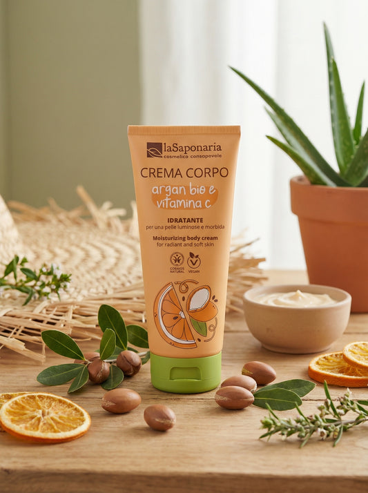 Crema Corpo Idratante – Argan Bio e Vitamina C - Illuminante by La Saponaria — hero product photo
