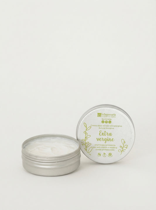 Crema mani extravergine - Crema Mani Nutriente Protettiva Senza Profumo by La Saponaria — product photo on white background