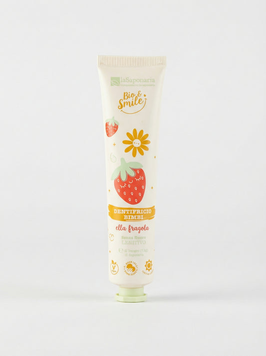 Dentifricio Lenitivo Bimbi Fragola - Senza Fluoro by La Saponaria — product photo on white background