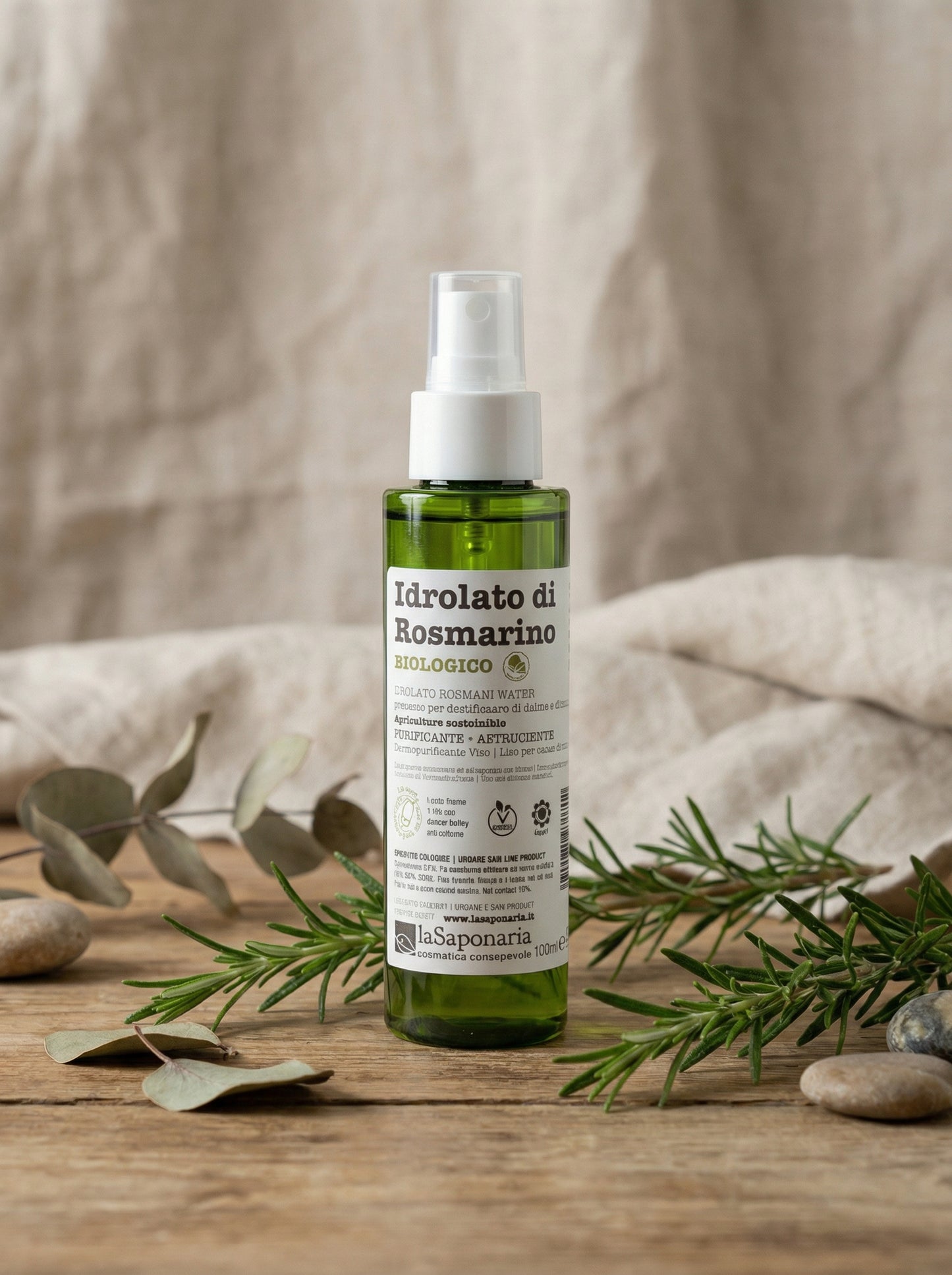 Idrolato di Rosmarino Bio Dermopurificante Viso e Capelli by La Saponaria — hero product photo