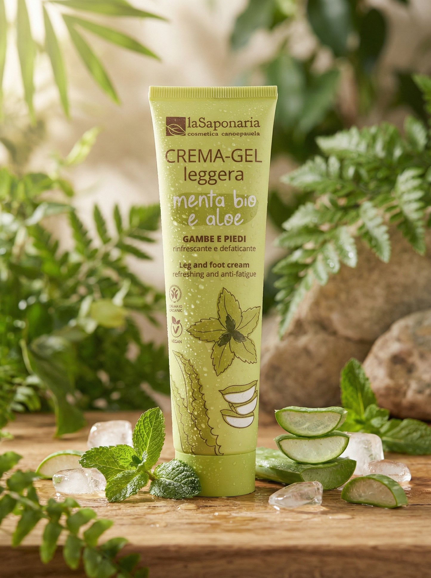 Crema-Gel Leggera Menta Bio e Aloe Defaticante e Rinfrescante by La Saponaria — hero product photo