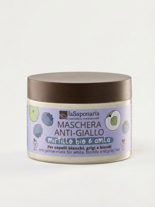 Maschera capelli anti-giallo Neutralizzante Bio per toni freddi by La Saponaria — product photo on white background