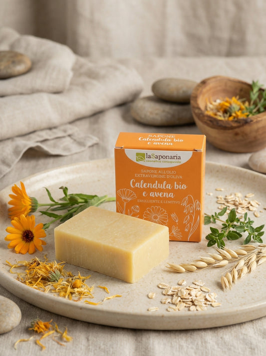 Sapone Calendula & Avena - Emolliente e Lenitivo per Pelli Sensibili by La Saponaria — hero product photo