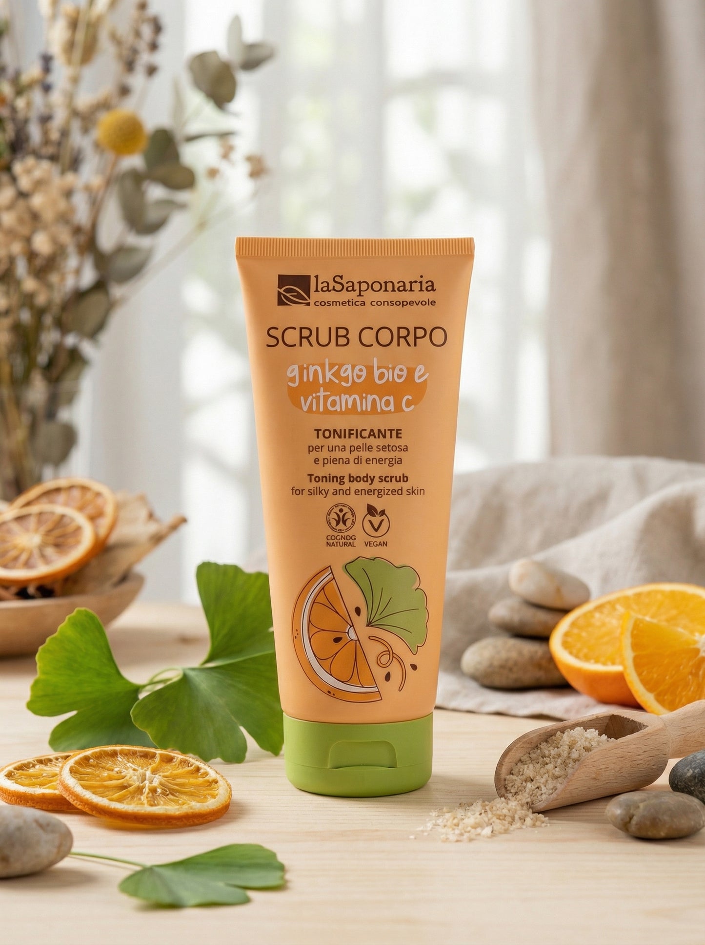 Scrub Corpo Tonificante Ginkgo Bio e Vitamina C - Esfoliante Corpo by La Saponaria — hero product photo