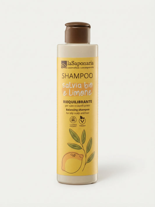 Shampoo Salvia Bio e Limone Riequilibrante by La Saponaria — product photo on white background