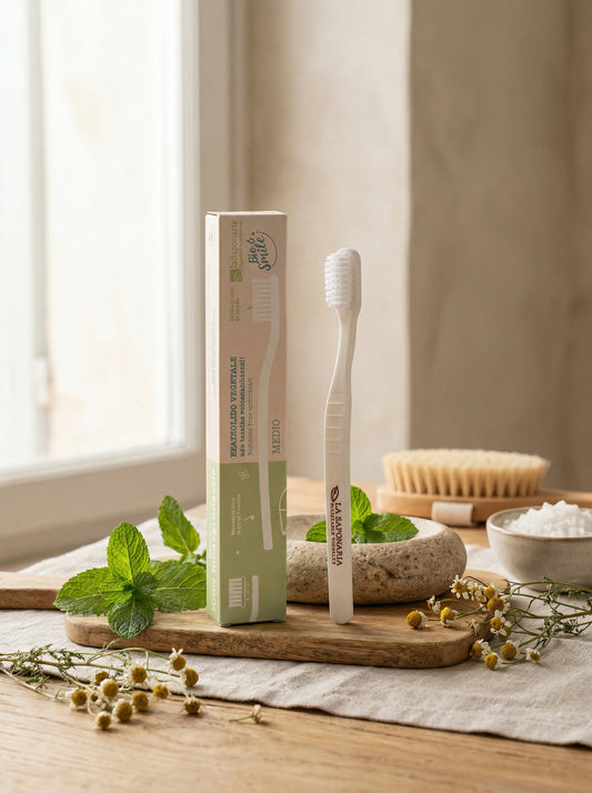 Spazzolino fibra vegetale - setole medie, biodegradabile by La Saponaria — hero product photo