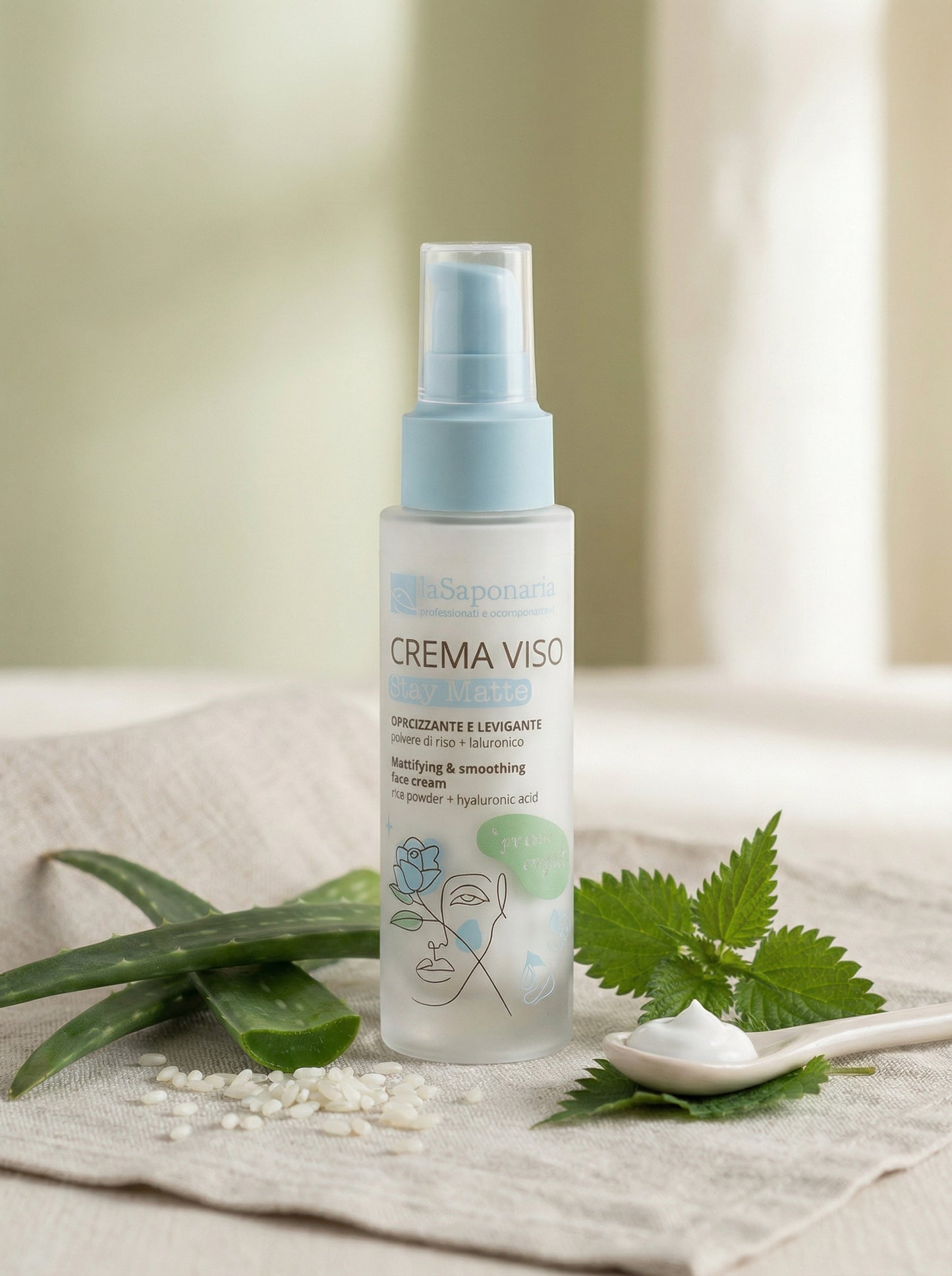 Crema viso Stay Matte - Opacizzante e Primer Bio by La Saponaria — hero product photo