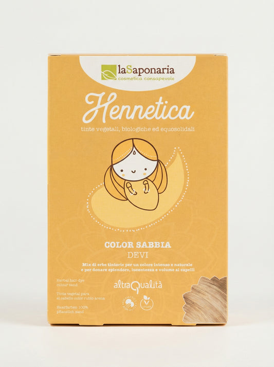 Tinta vegetale sabbia Devi - Tinta Capelli Naturale Riflessi Caldi by La Saponaria — product photo on white background