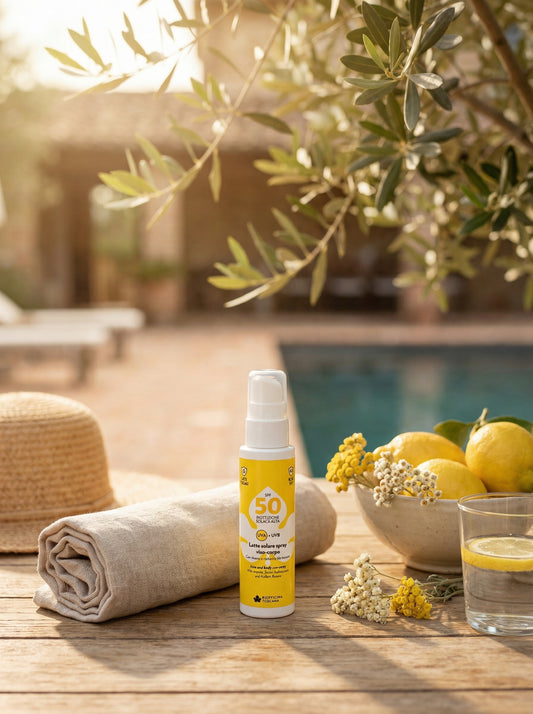 Latte solare spray viso-corpo SPF50 by Biofficina Toscana — hero product photo