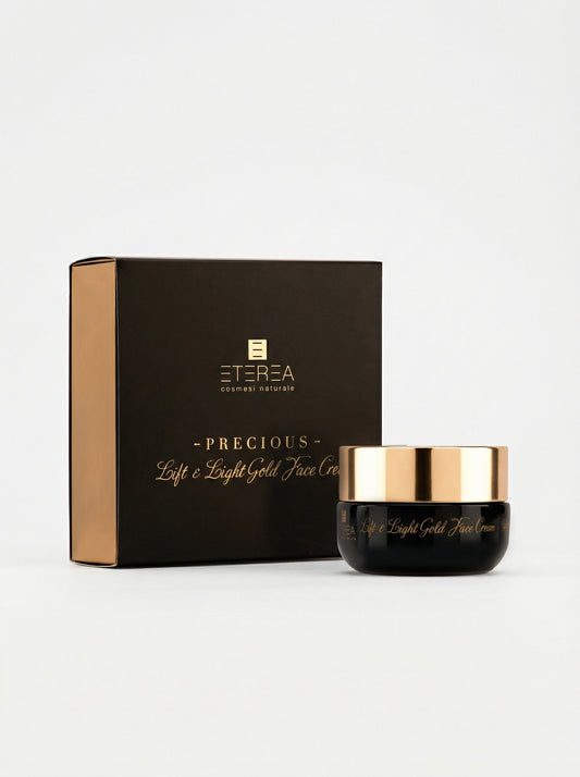 Crema viso anti-age Lift & Light Gold Face Cream by Eterea — product photo on white background
