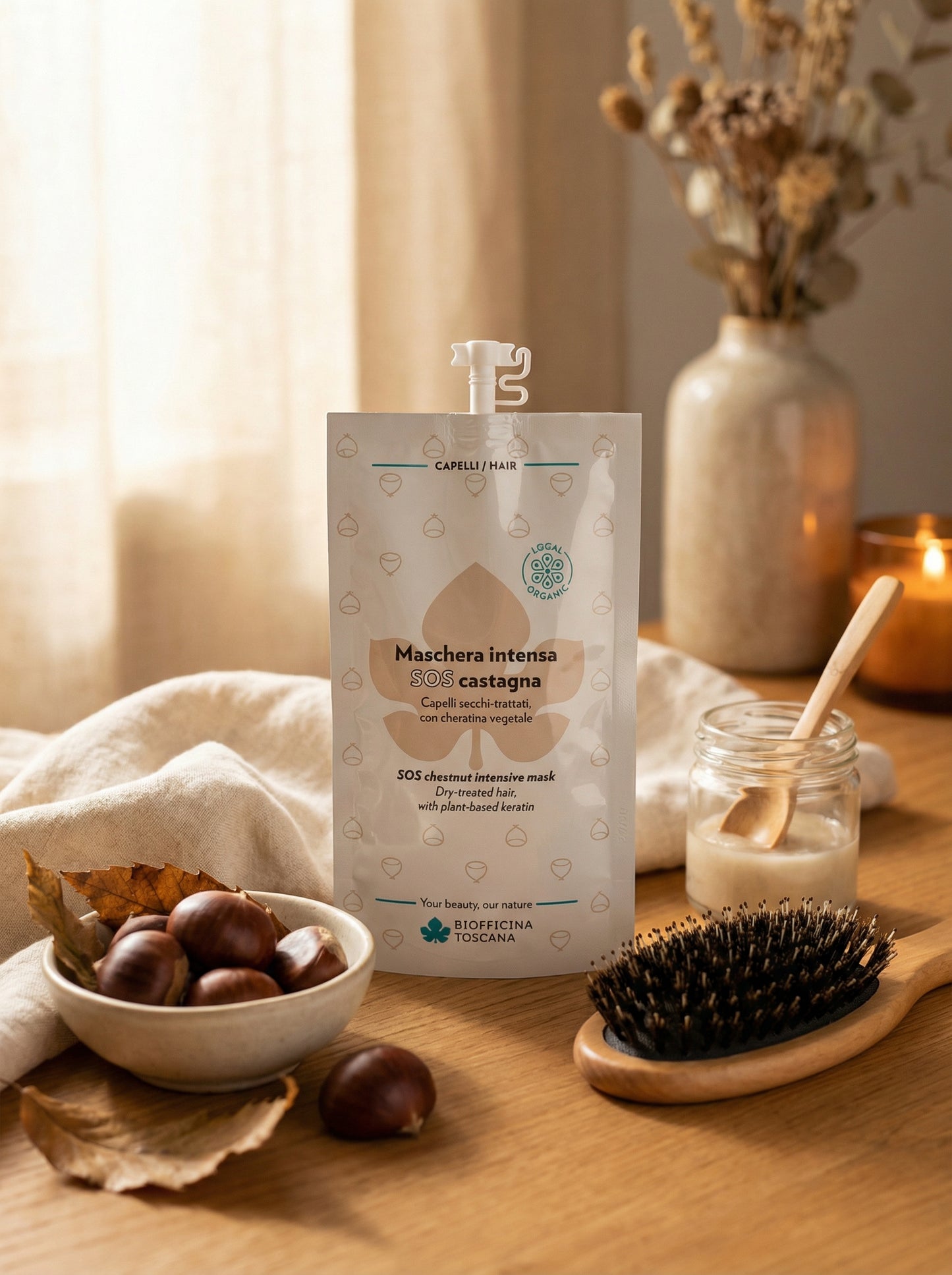 Maschera intensa SOS castagna by Biofficina Toscana — hero product photo