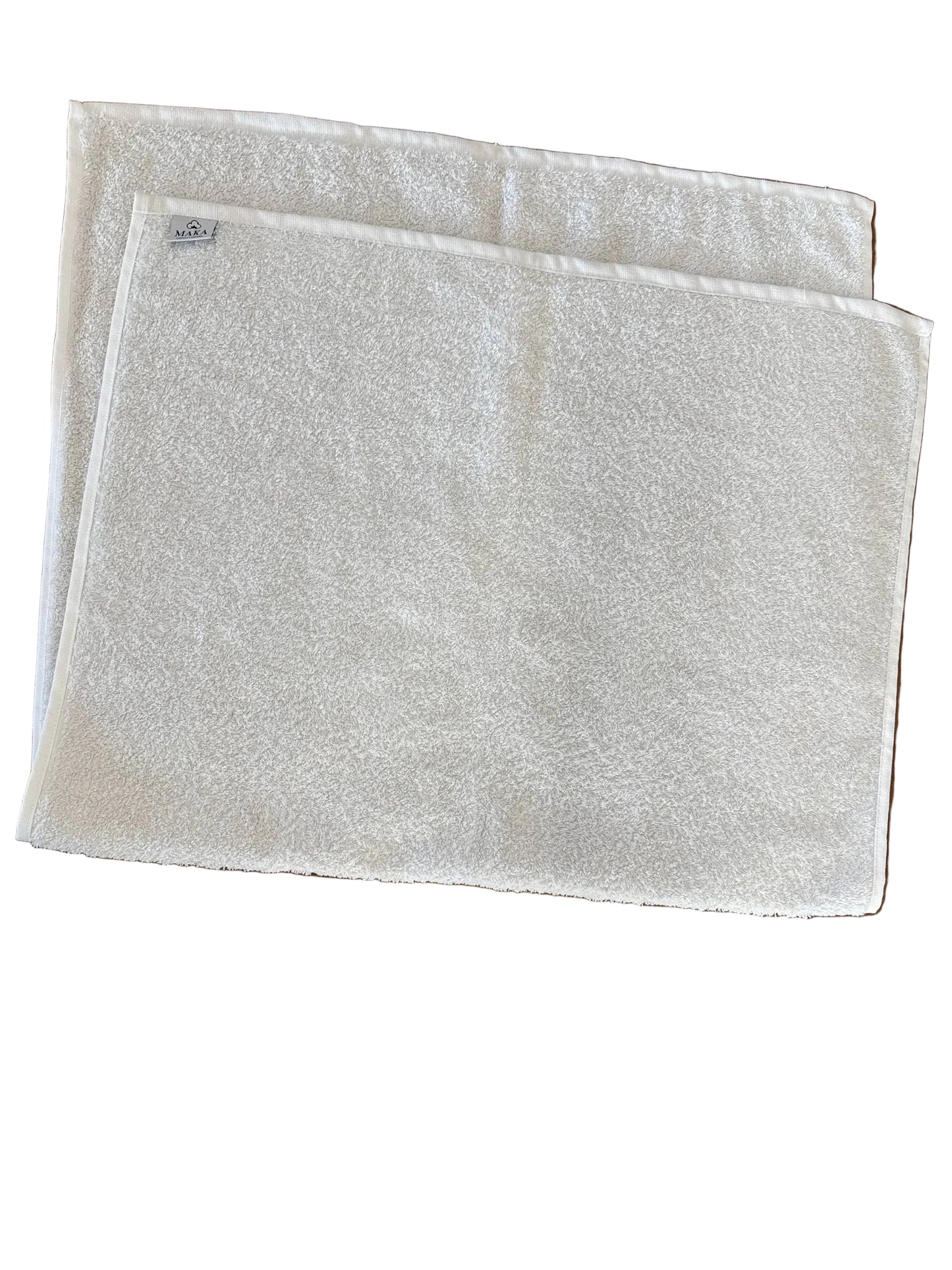 Asciugamani viso 60x100cm in cotone bianco riciclato 500gsm GSR