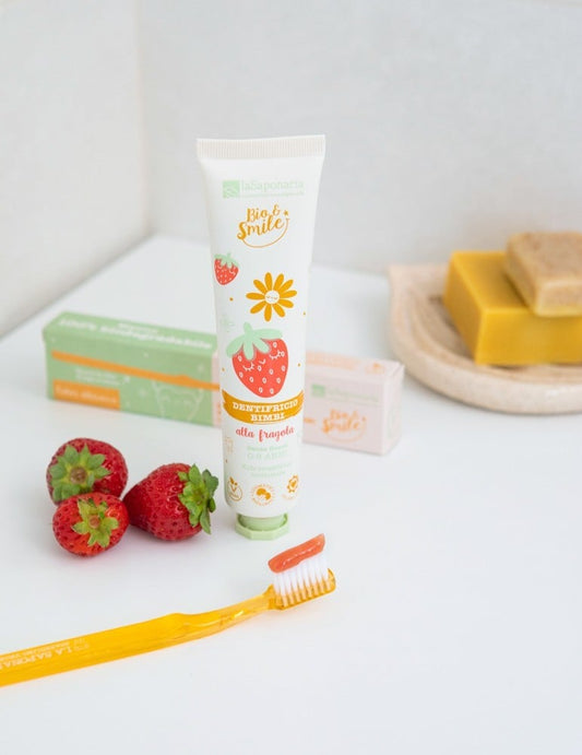 Dentifricio Lenitivo Bimbi Fragola - Senza Fluoro