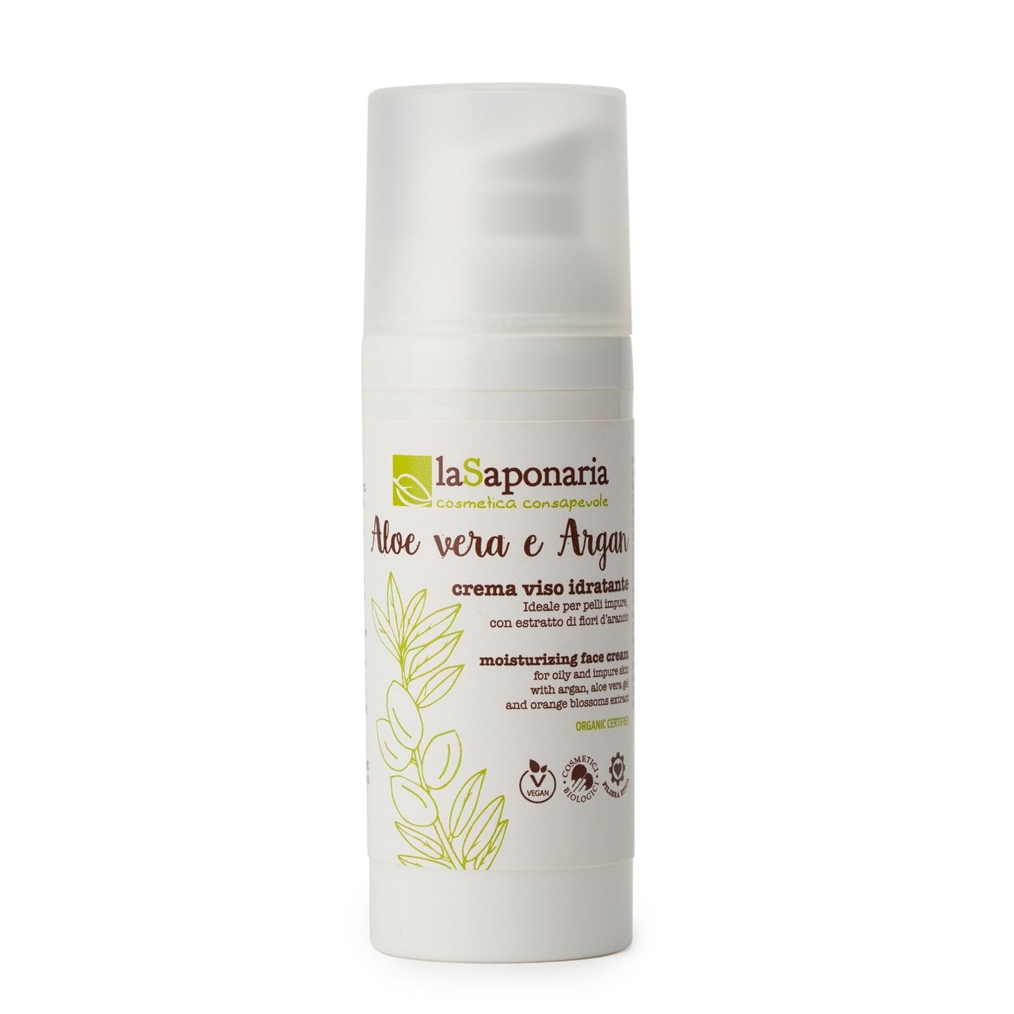 Crema viso idratante - Aloe Vera e Argan